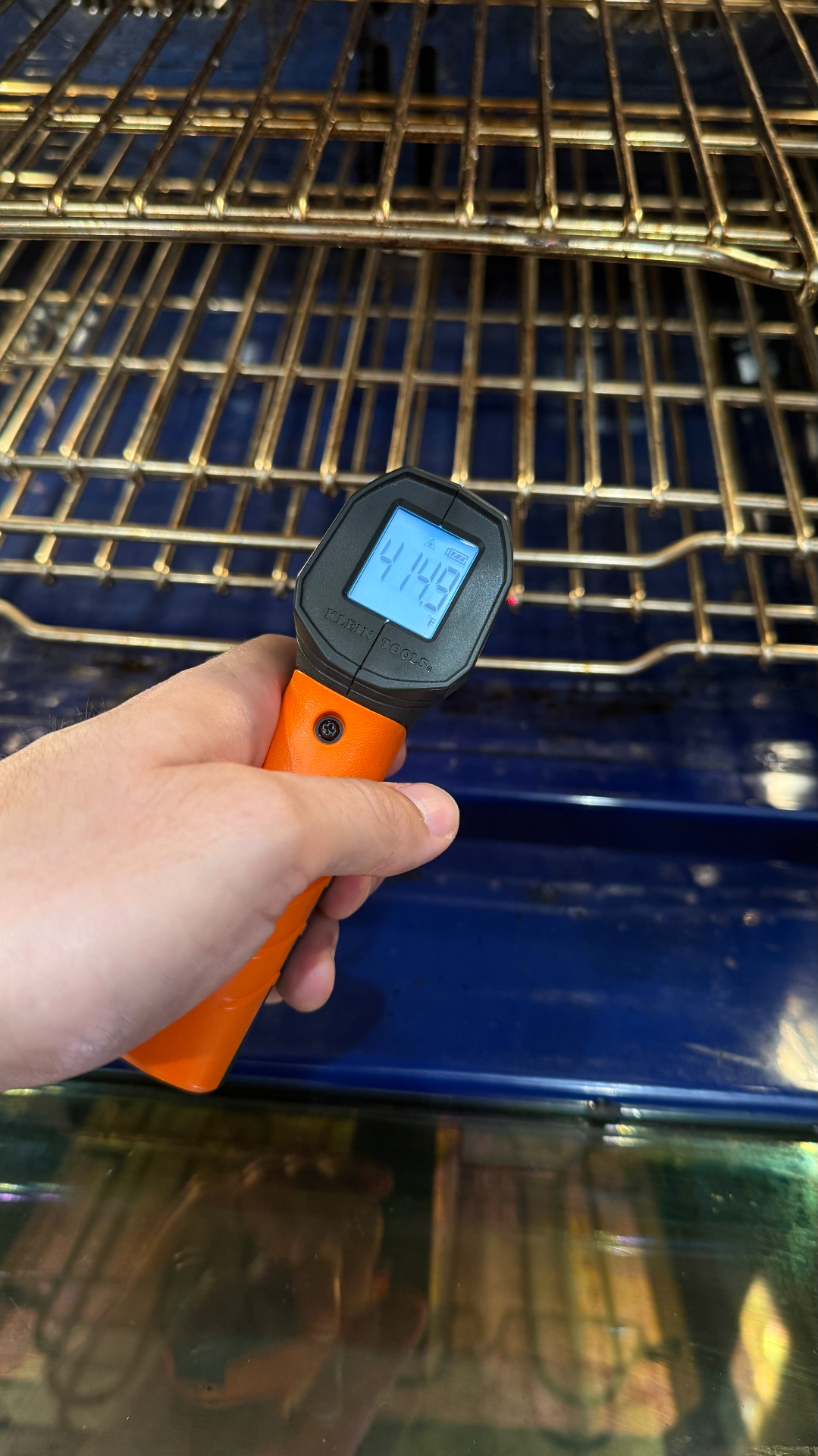 Infrared thermometer precision diagnostic tool in use